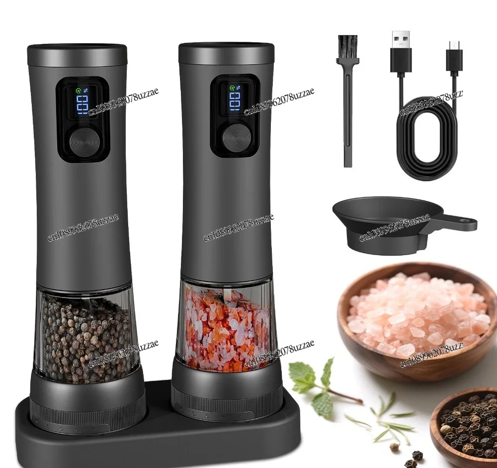Wireless Electric Seasoning Grinder Portable Refillable Pepper Mill Kitchen Cooking Accessory