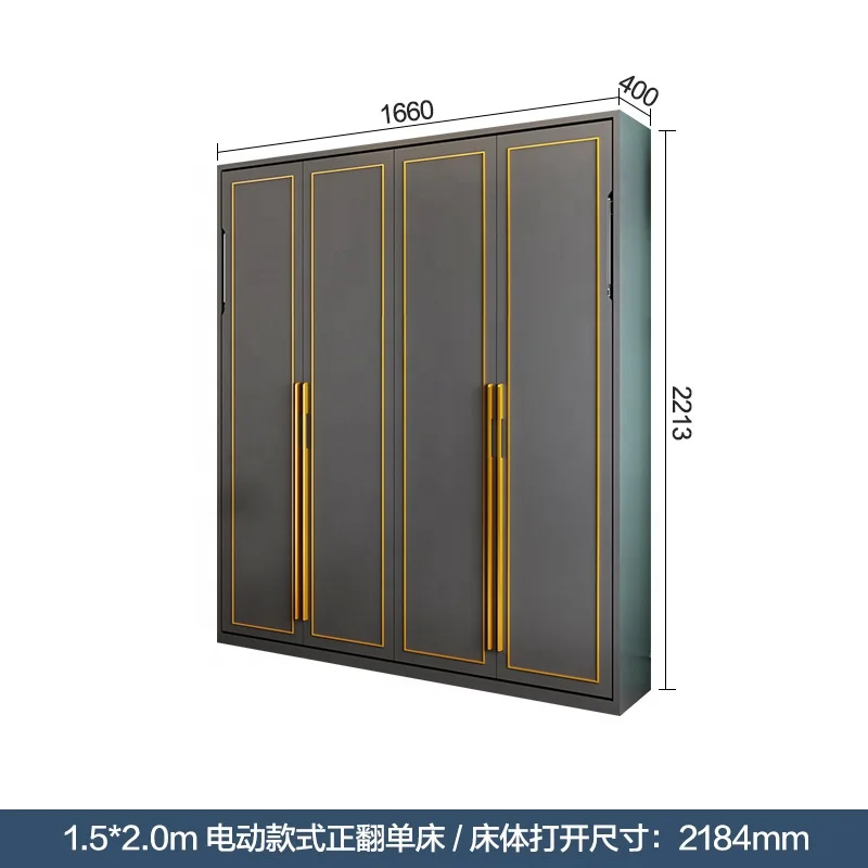 for HOT SALE Hidden bed folding bedroom wardrobe