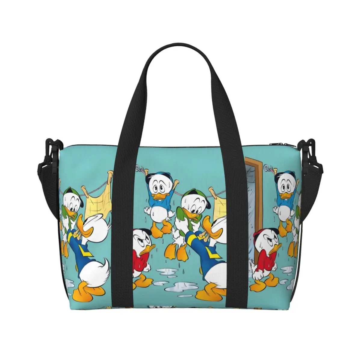 

Custom Large Donald Anime Duck Anime Manga Tote Bag Women Shoulder Shopping Gym Beach Travel Bag