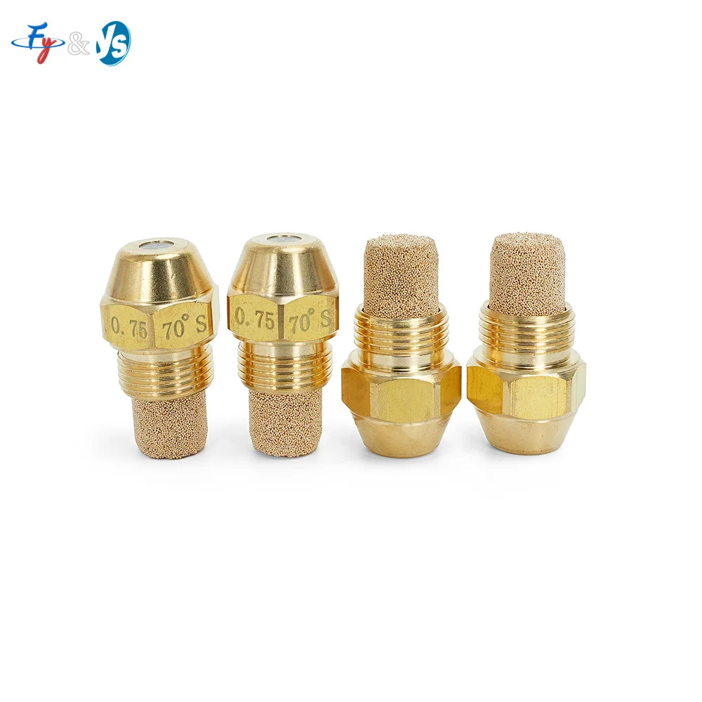 100PCS Customized 0.75GPH 70° S Solid Cone Oil Burner Nozzle, Brass Fuel Spray Nozzle for Diesel/Heating Boiler, Compatible
