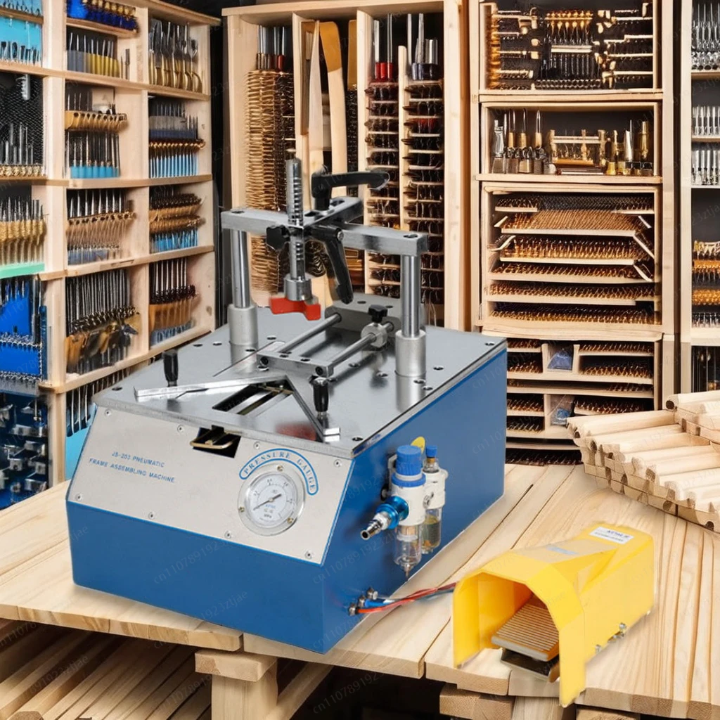 Angle Nailer and Cutter Machine for Picture Frames - Joining Tool for Wooden Frame Parts, Small Workshop Use