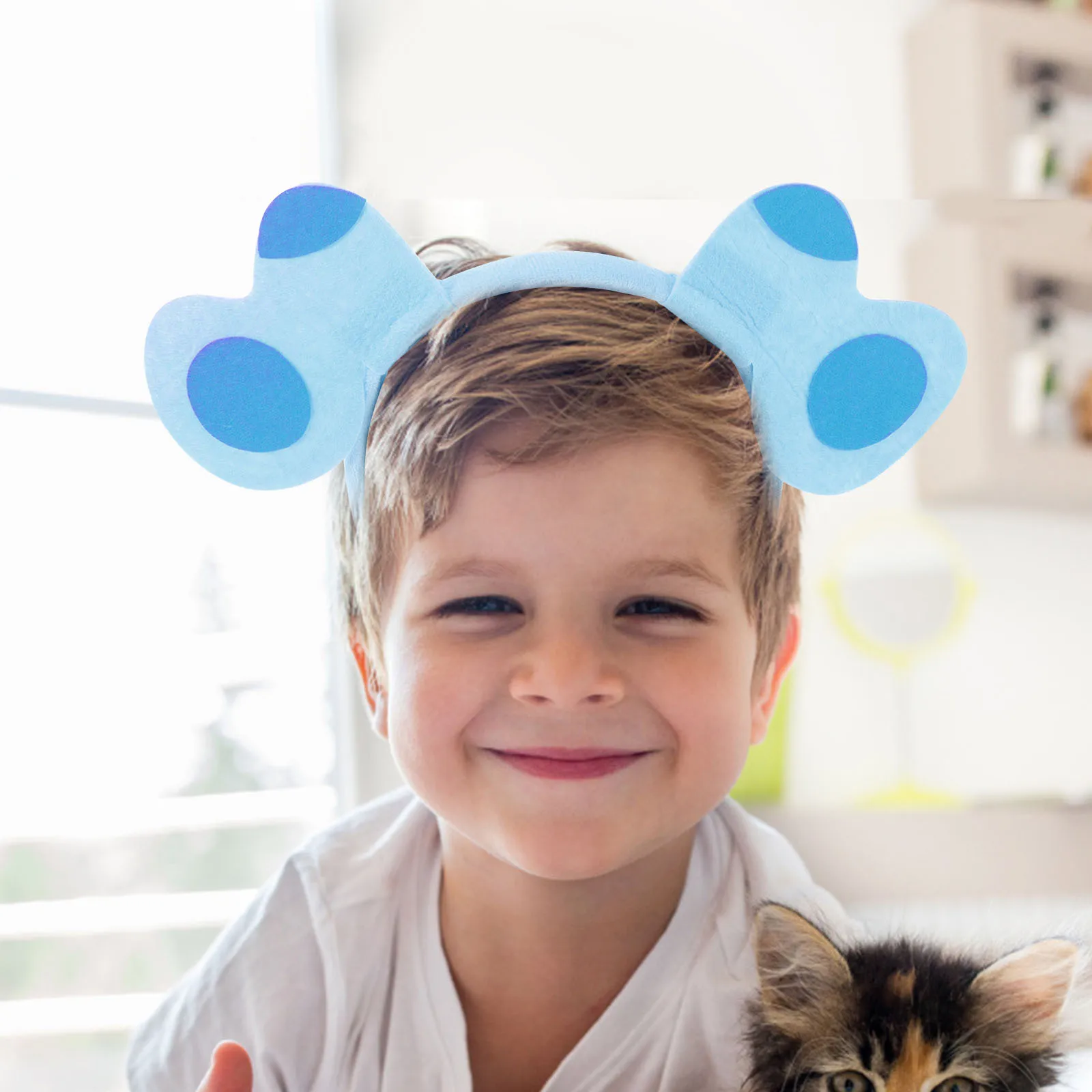 1 Set Dog Ears Paws Furry Animal Costume Accessories Soft Warm Gloves Headband For Halloween Cosplay Party Kids Adjustable Puppy