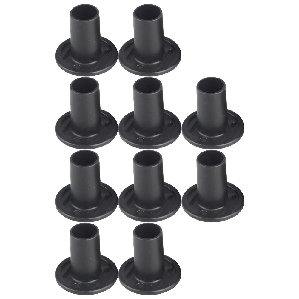 

10pcs Tent Pole Protectors Durable Outdoor Canopy Pole Caps Easy Install Light Weight Black Terminal Hats For Tents Awning