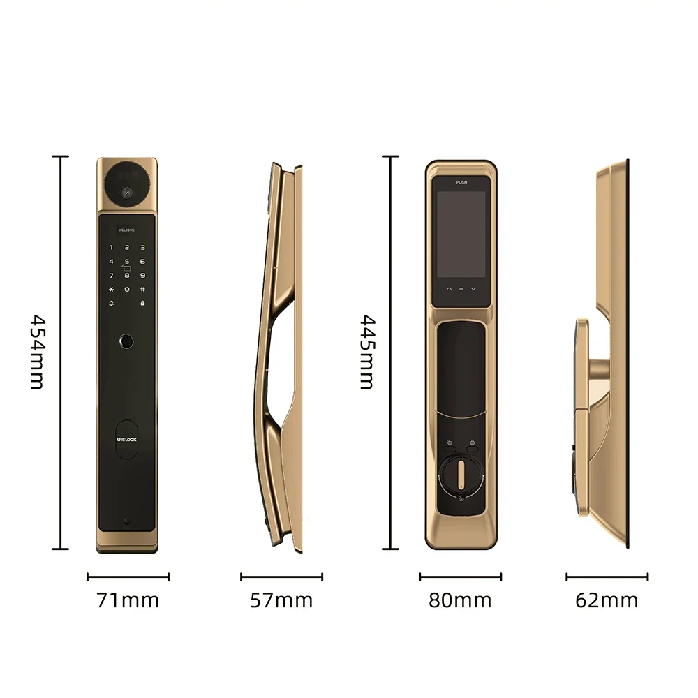 Serrure automatique à empreintes digitales, Tuya Smart Lock, Face Heroes 3D, Serrure de porte numérique, Déverrouillage à distance avec sonnette