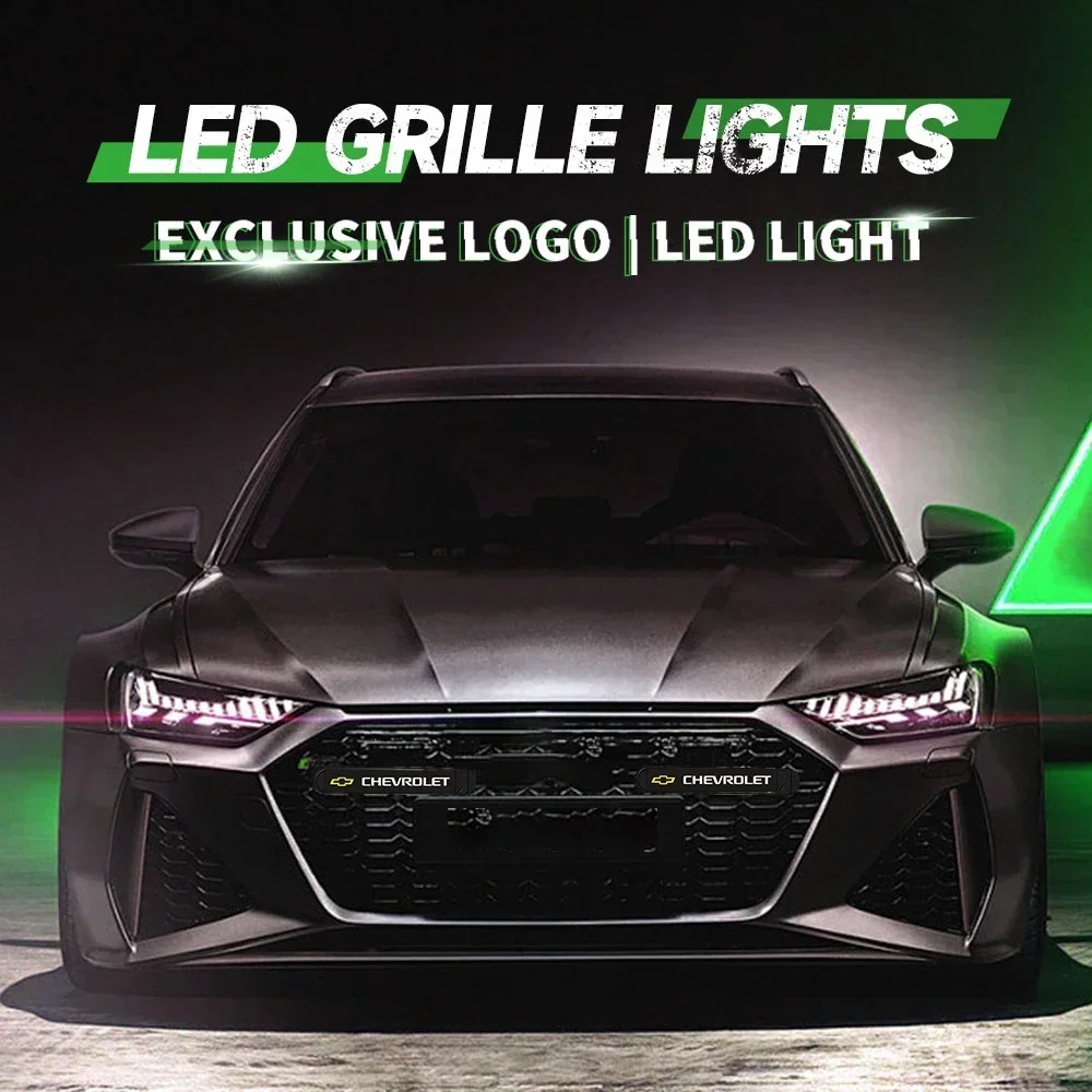 

Автомобильный светодиодный светильник средней сетки спереди для Chevrolet Silverado Impala Malibu Equinox Cruze Camaro Cavalier Blazer Aveo, автомобильные аксессуары