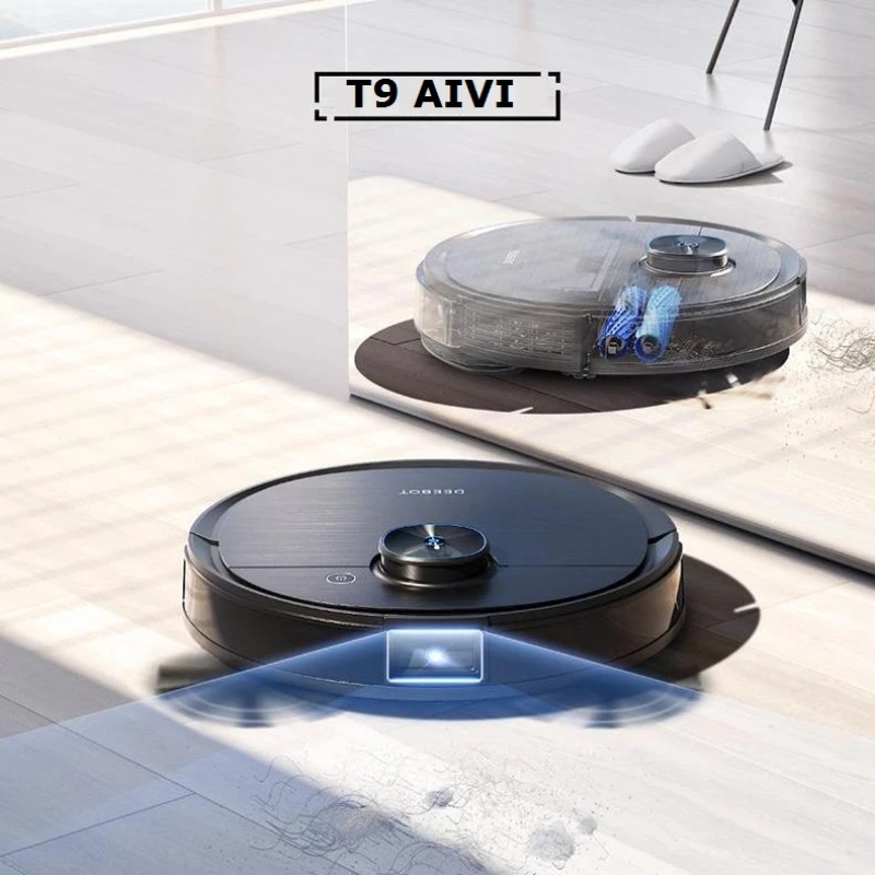 

Original ECOVACS Deebot T9 AIVI Robot Vacuum Cleaner Super Suction 3000Pa Advanced TrueDetect 3D and TrueMapping and App Upgrade