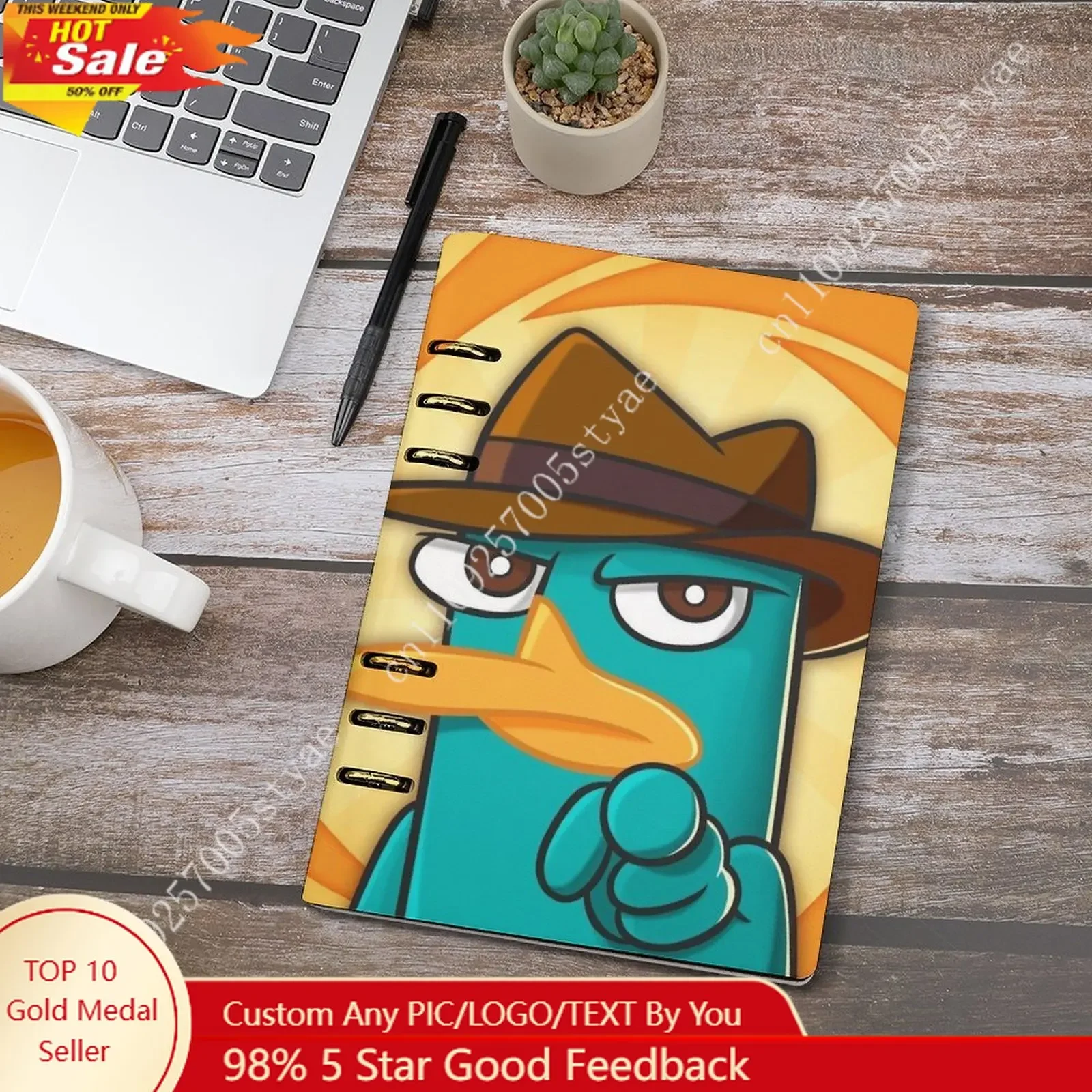 

Perry Loose Leaf Notebook Disney Designs Removable Replaceable Refills Meeting Notes Journaling Birthday Holiday Gift