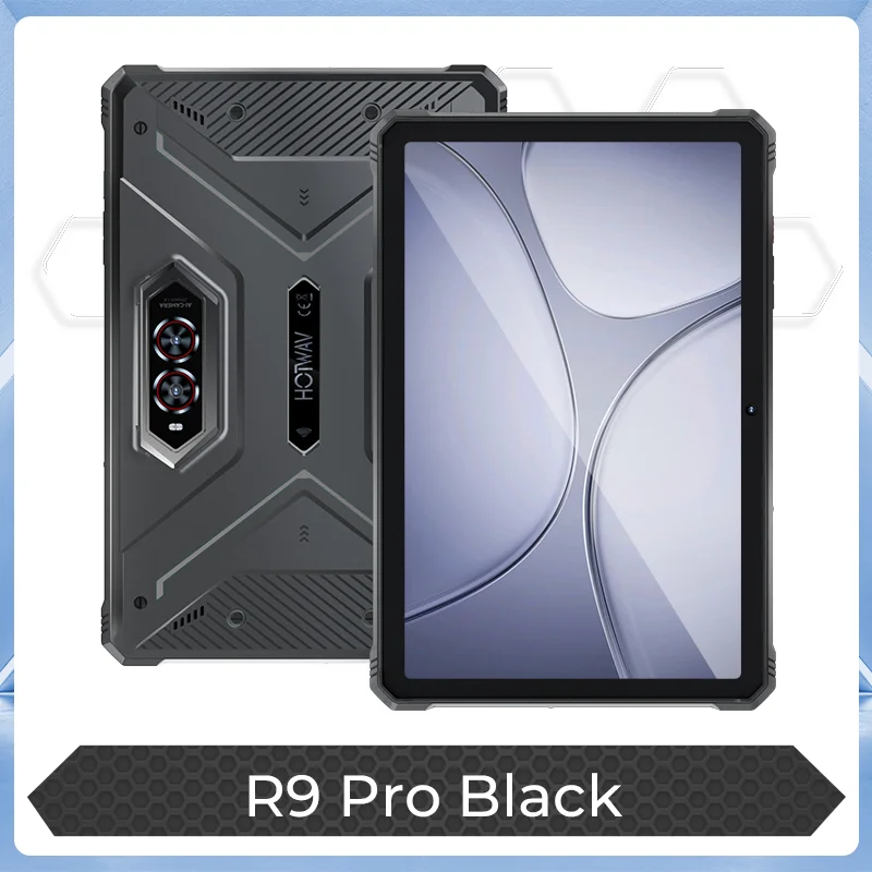 HOTWAV R9 Pro Robuuste Tablet Android 14 11" FHD+ 20080mAh Pad 64MP Achtercamera 6GB 256GB Tablet PC Met Super Campinglamp