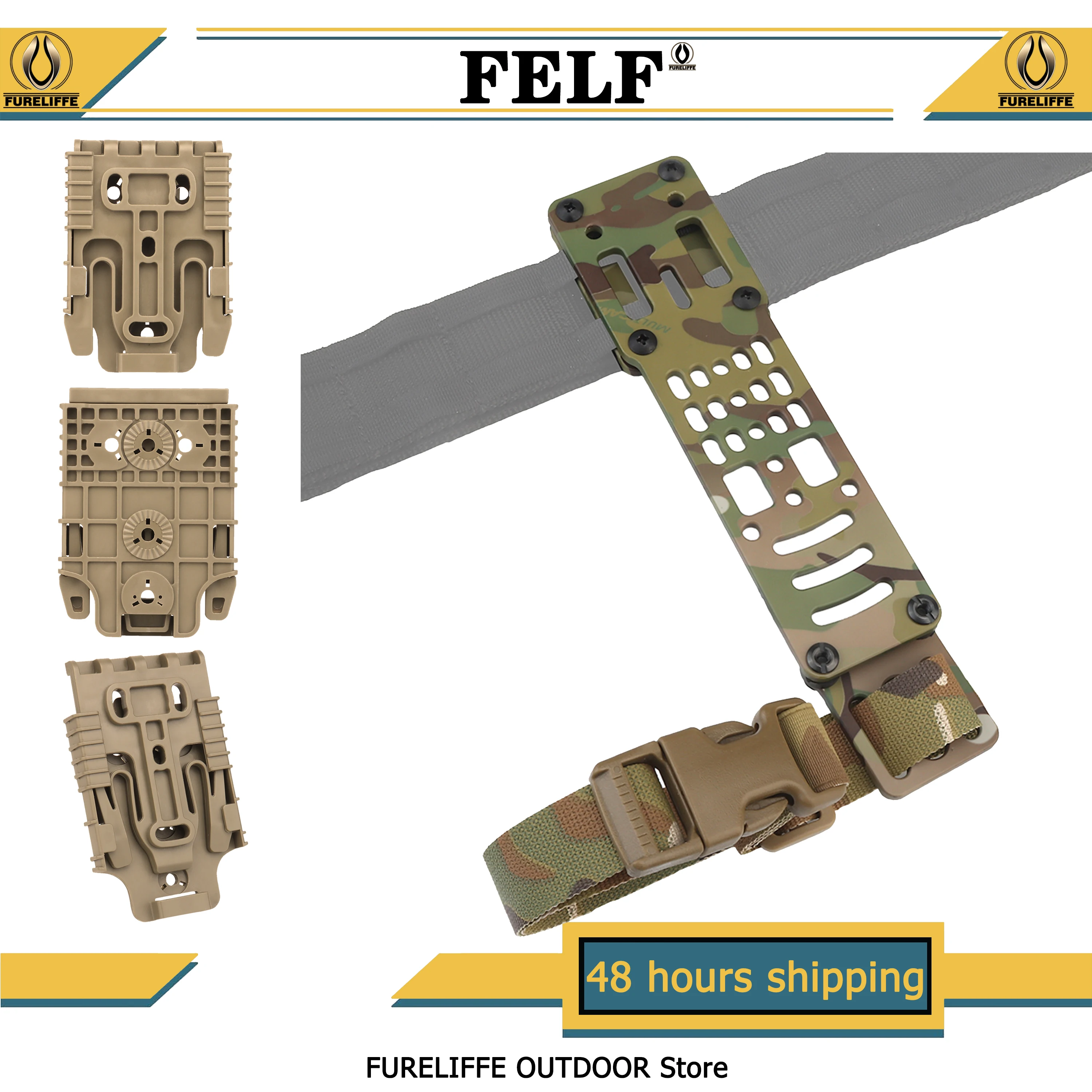 Nowy! Metalowa modułowa kabura pistoletowa kompatybilna platforma QLS kabura taktyczna nóżka stojak opaska myśliwska Airsoft