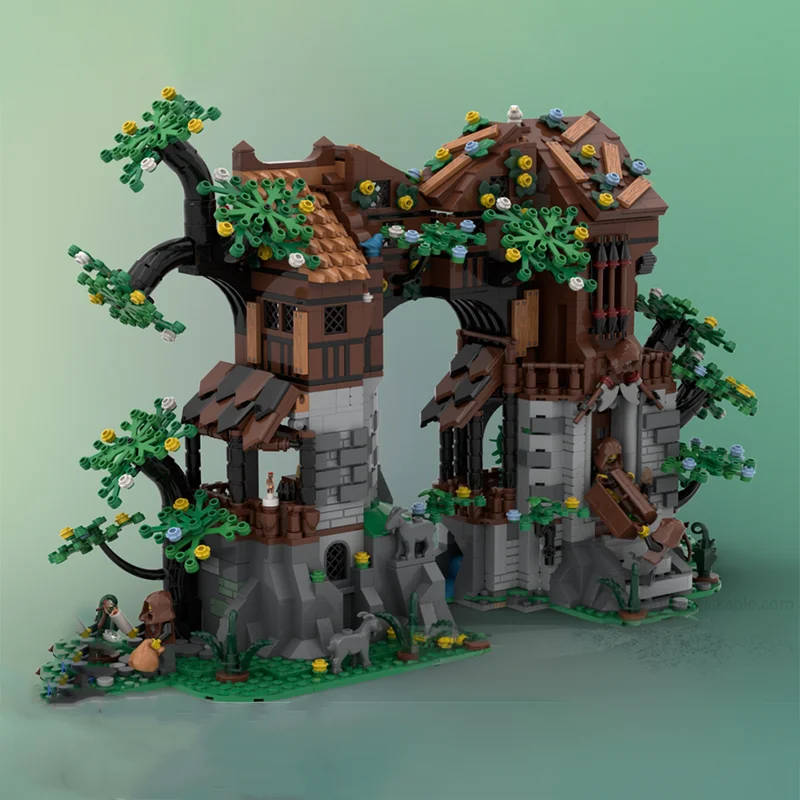 2178 قطعة MOC وولف S الكنز تروف القلعة نموذج اللبنات لعبة العمارة تجميع هدايا عيد الميلاد فكرة إبداعية للأطفال