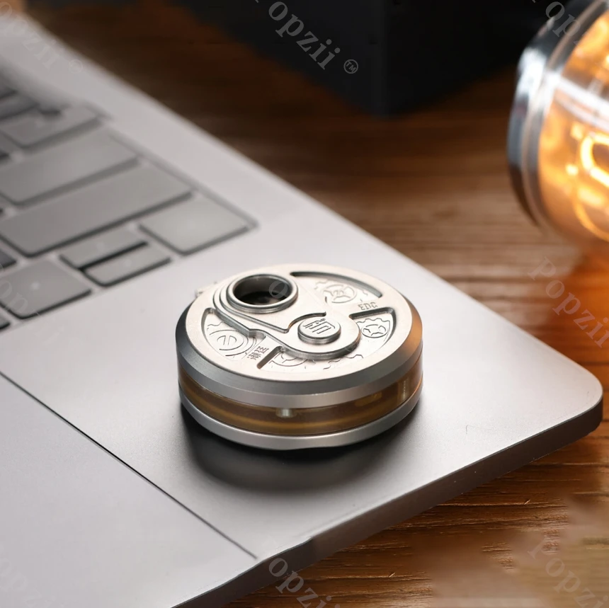 CHAOTING Revolver EDC Rvs Mechanische Ratel Munt Stress Relief Speelgoed DingDing Coin Fidget Spinner Fidgeting Speelgoed