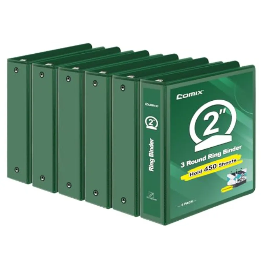 

Папка-регистратор на 3 кольцах с прозрачной обложкой, вмещает 450 листов бумаги формата US Letter, 6 штук в упаковке