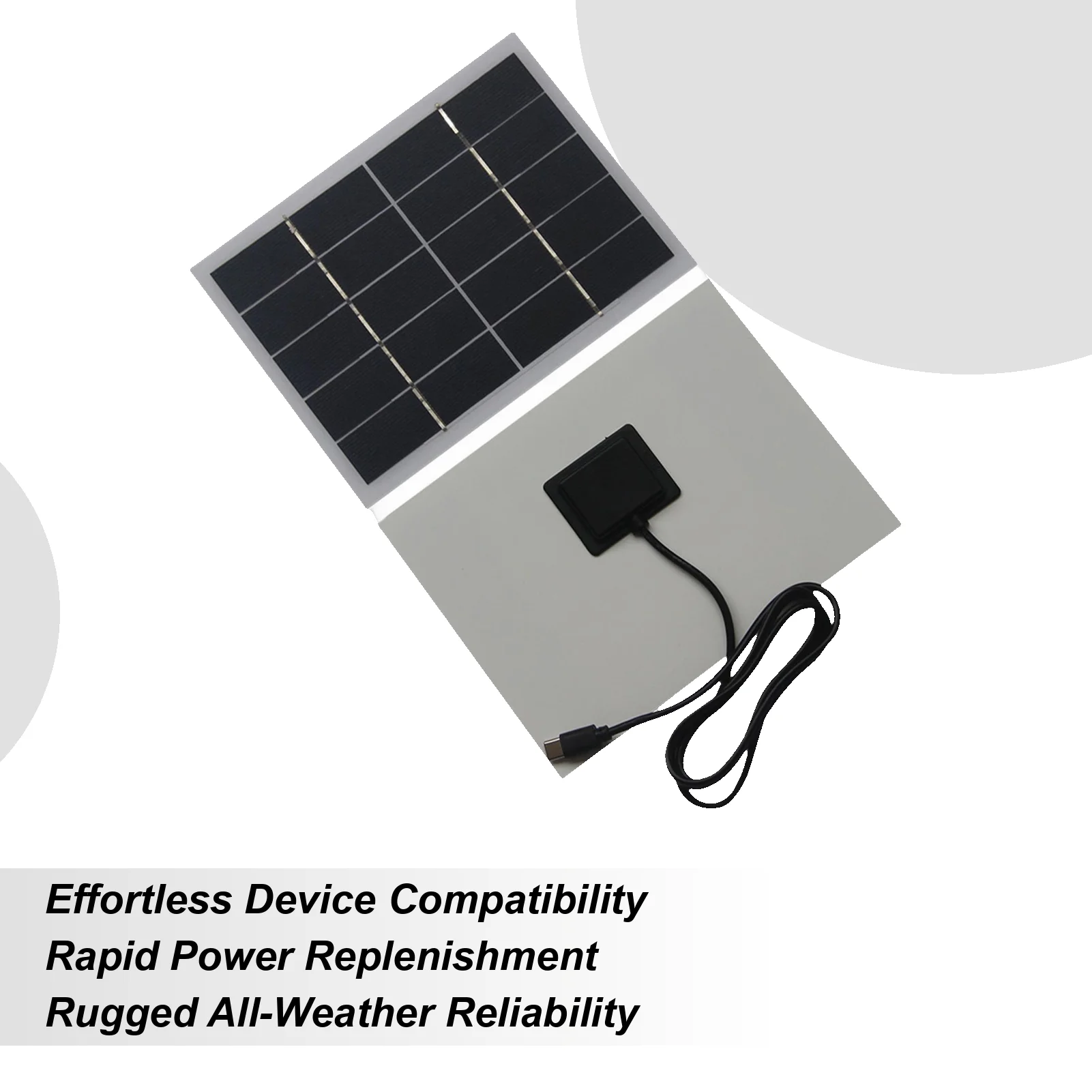 Solar Charger 15W High-Conversion Waterproof Solar Battery Charger For Yards Porches Gardens Lawn Party Camping Hiking Men Women