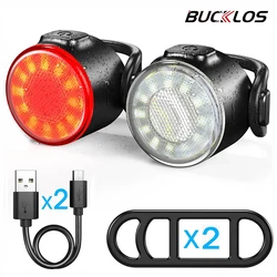 BUCKLOS Lights Bike Lamp LED USB Rechargeable Bicycle Lighting Lamp Front and Rear Light for Bicycle MTB Road Cycling Lanterns