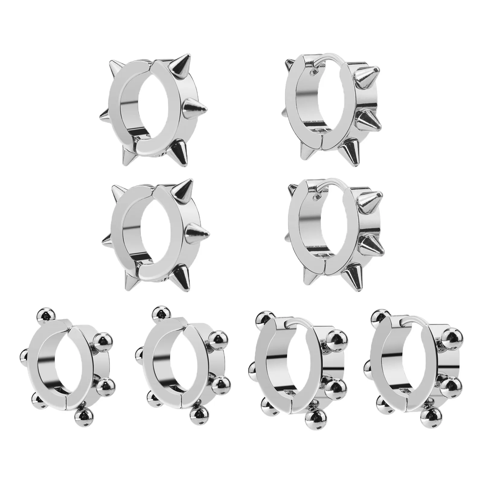 

8Pcs Ear Cuff Jewelry Set Titanium Steel Clip on Earrings Lightweight Durable Non Piercing Gift for Women Teens