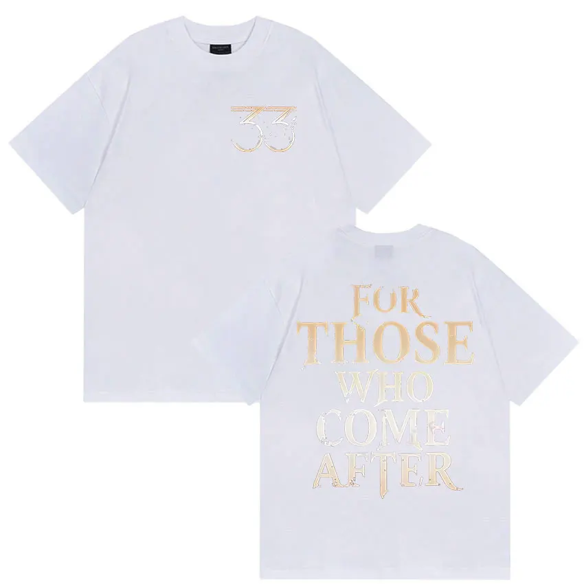Esquie Clair Obscur Expedition 33 for Those Who Come After 2025 Game T Shirts Men's Casual Vintage Aesthetic Cotton T-Shirt Tops