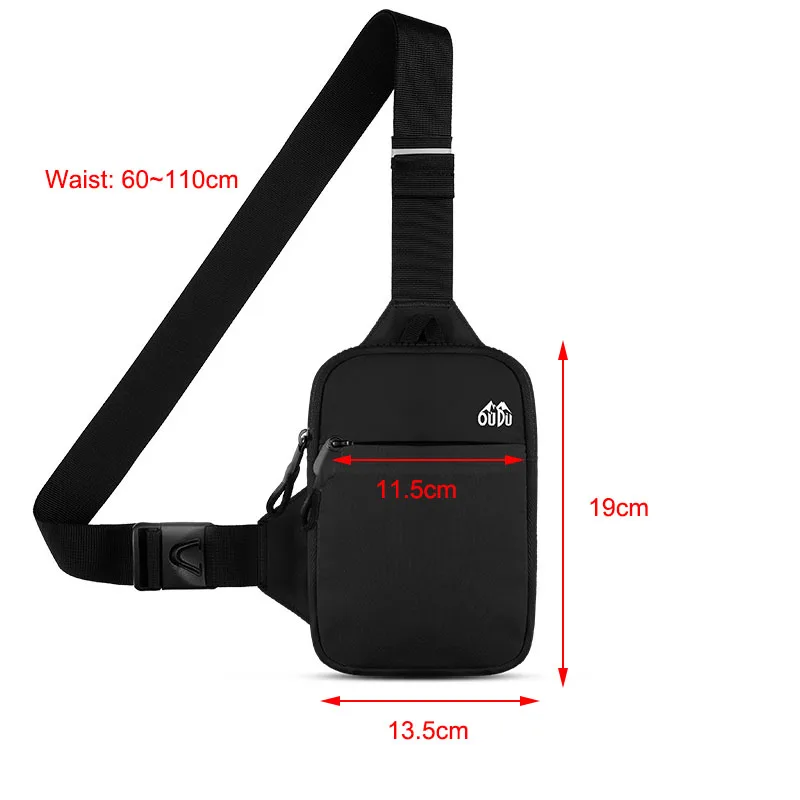 Fashion Nylon Shoulder Crossbody Bags for Man Women Mini Cloth Sling Sport Cross Phone Backpack Travel Male Square Bag Chest Bag