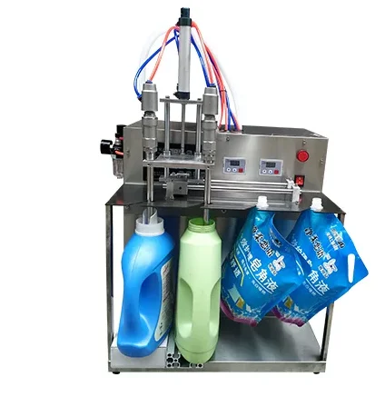Semi-Automatic Dosing Filling Machine for Bagged Laundry Detergent Edible Oil Dishwashing Liquid Shower Gel Stand-up Pouches
