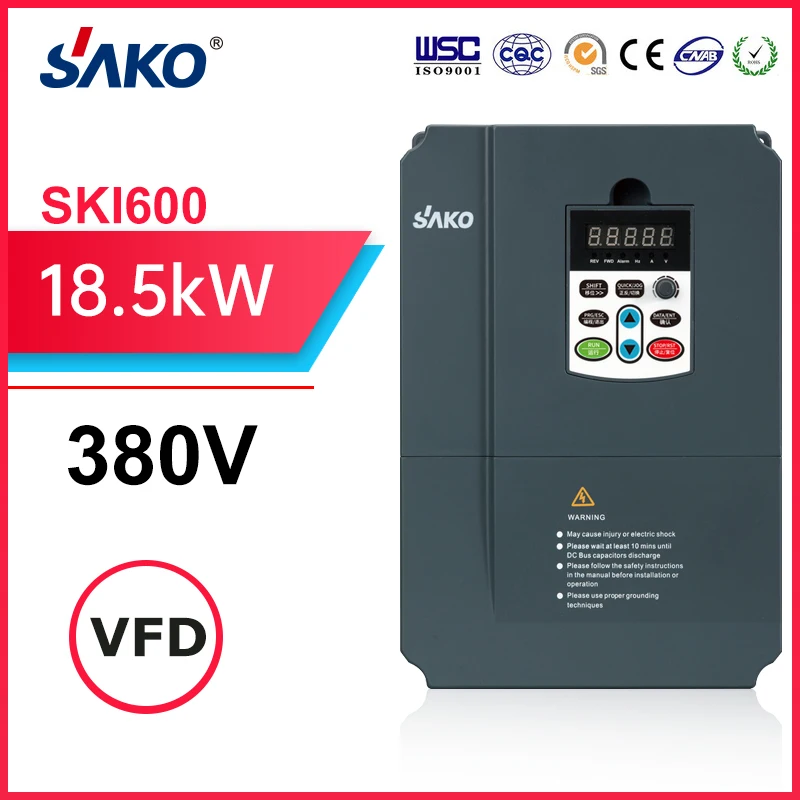 Sako SKI600 380V 18.5KW VFD Variable Frequency Drive Converter for Motor Speed Control Inverter