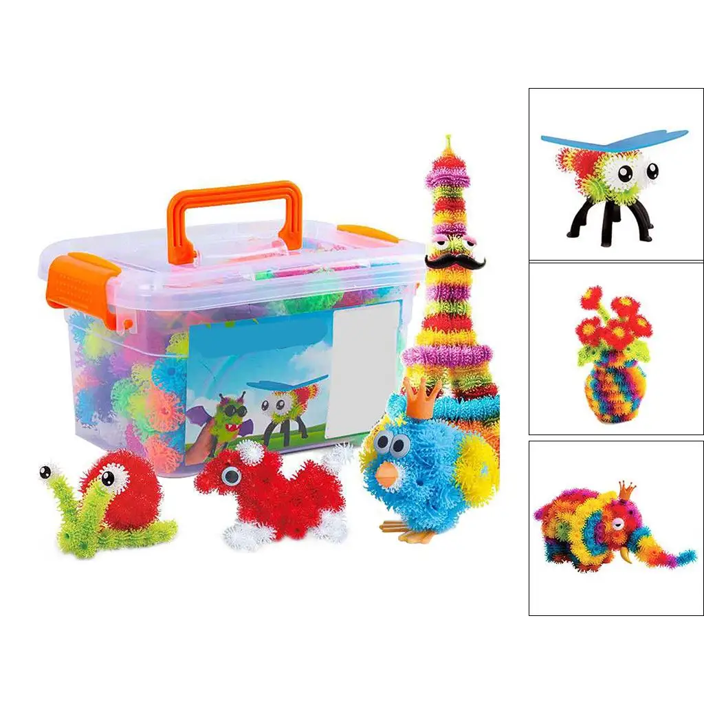 

400 Pieces Sticky Balls Educational Set,Learning Toys, 3D Sticky Balls for Boys and Girls Ages 5 6 7 8 9 10 Year Old, Creative