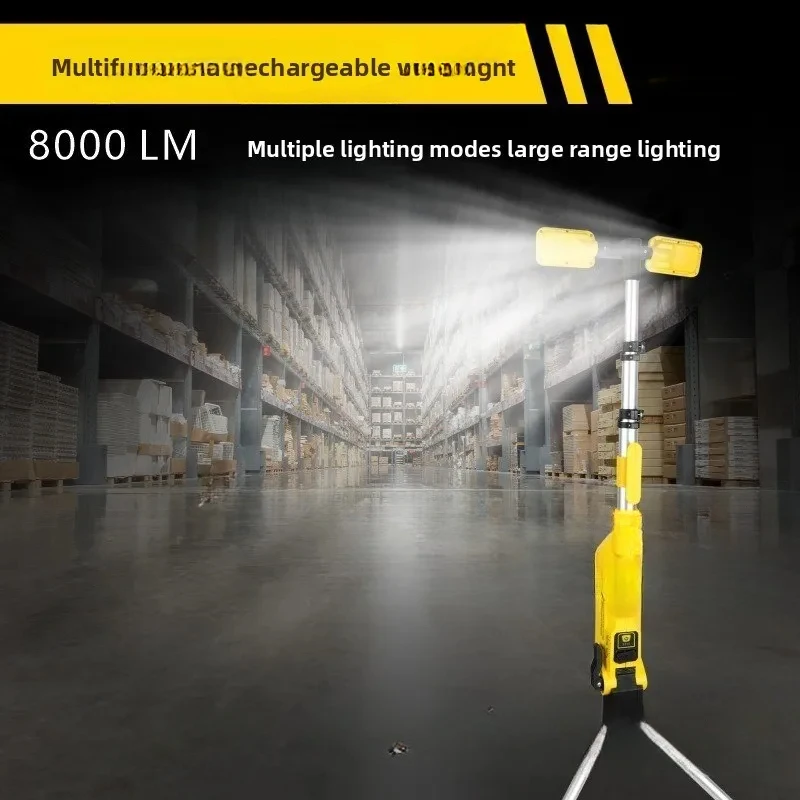 Portable Standing Tripod Charging , Rotatable Adjustable Folding Work , Maintenance Light