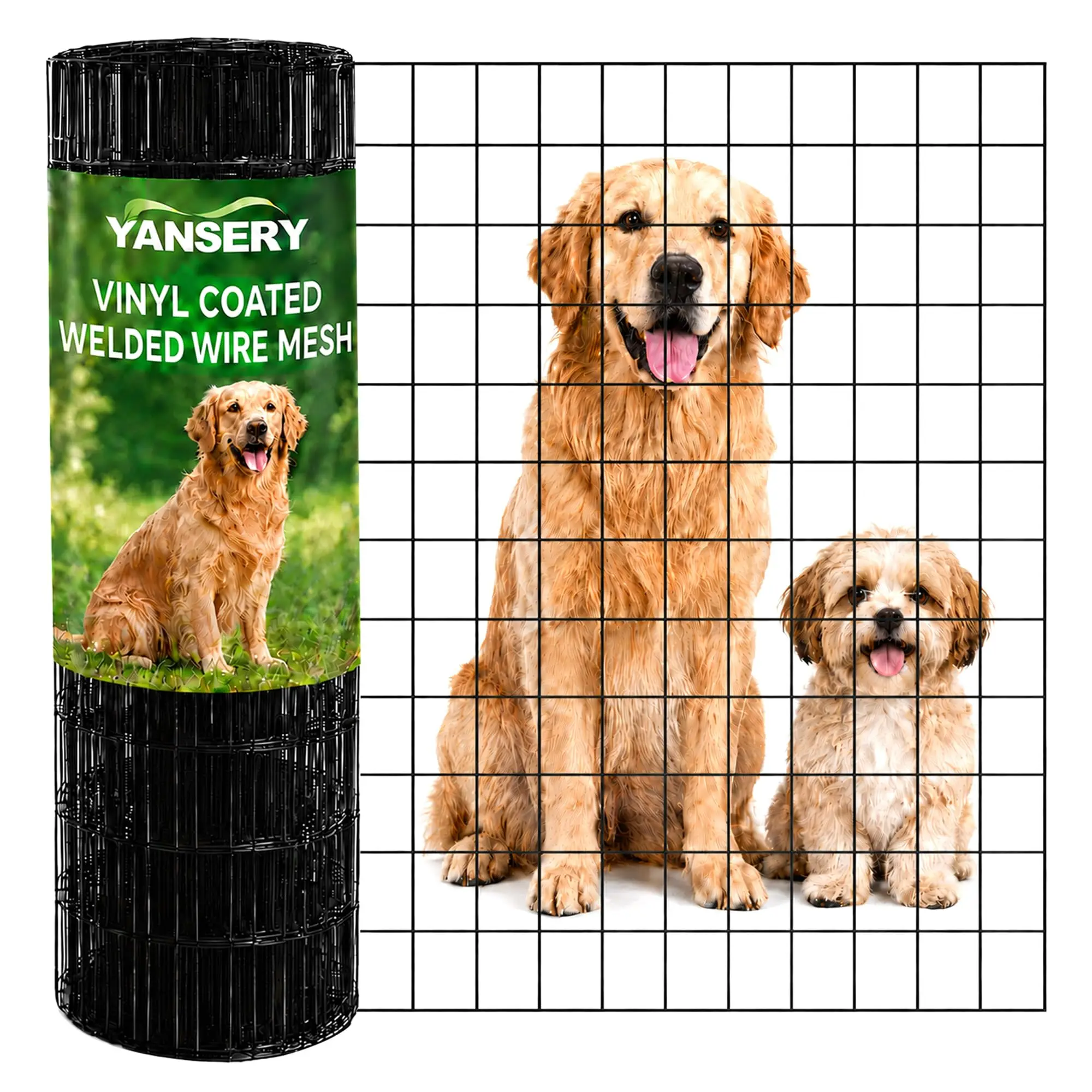 Black PVC Coated Welded Wire Fence 16GA 2x3 48*50 Mesh Garden Animal Fence
