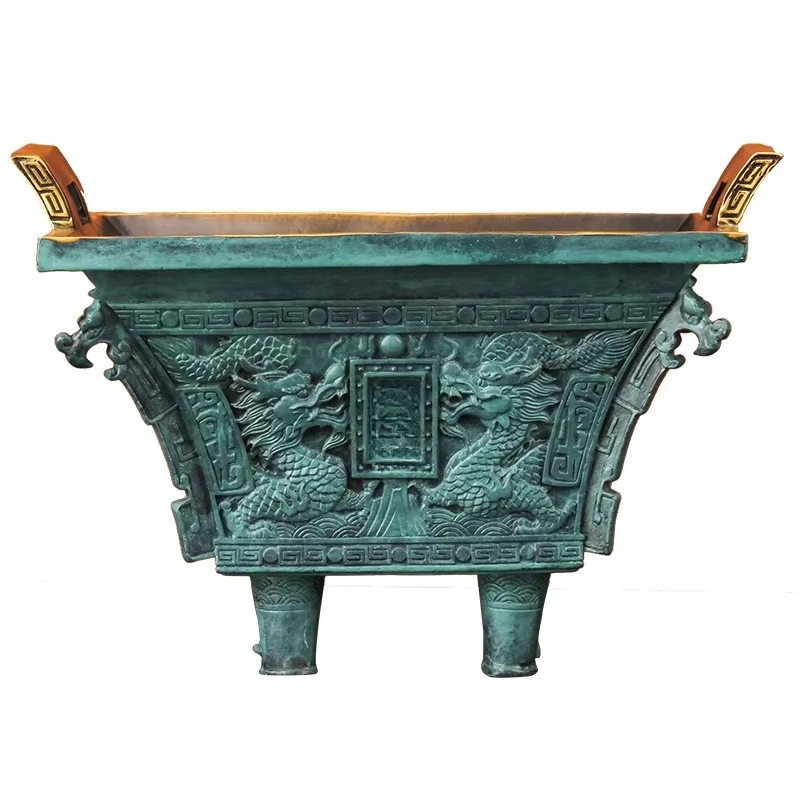 

Office Feng Shui Business Lucky Decoration, Chinese Bronze Tripod Fortune Feng Shui Decoration