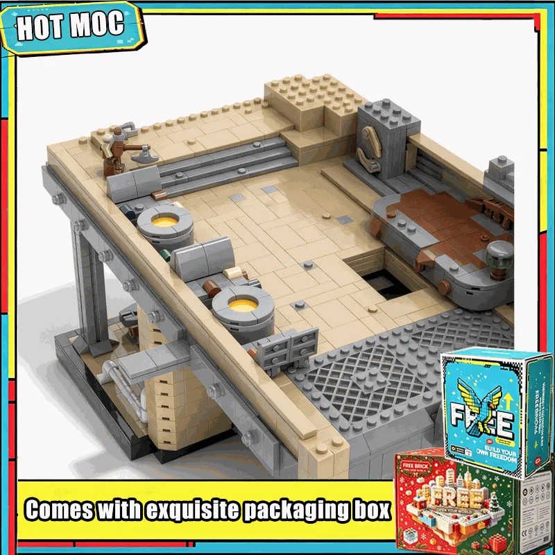 6663 PCS Sci-Fi Alien Palace Multi Room Cross Section Diorama Model Custom Building Blocks Creative DIY Assembly Display Gifts
