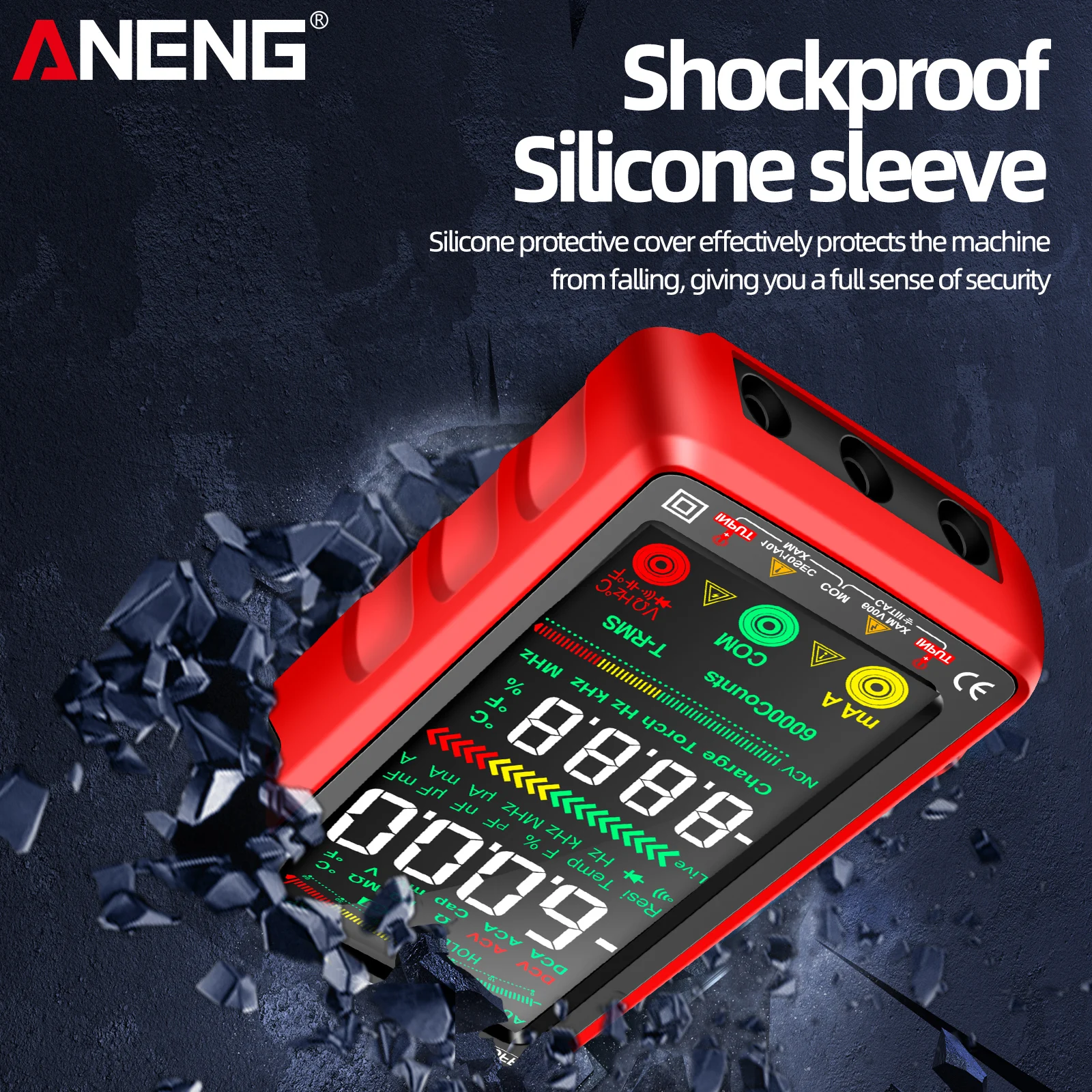ANENG 682 Smart Multimeter 6000 Counts True RMS, Color Screen Auto Range, Live Zero Wire NCV AC DC Volt Current Auto Off Electri view 4