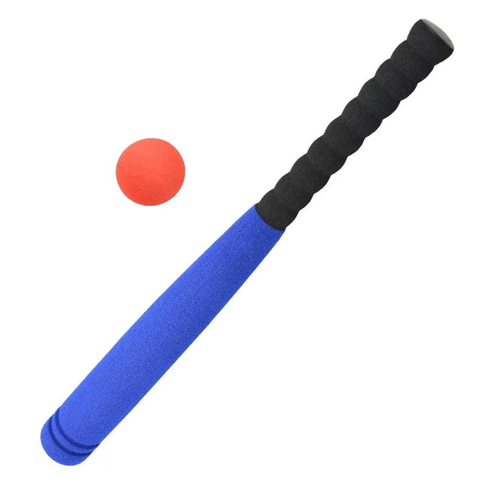 Kids Foam Baseball Bat Ball Set Safe Lightweight Sports Kit Outdoor Use Enhance Skills Blue Random Ball Baseball Bat