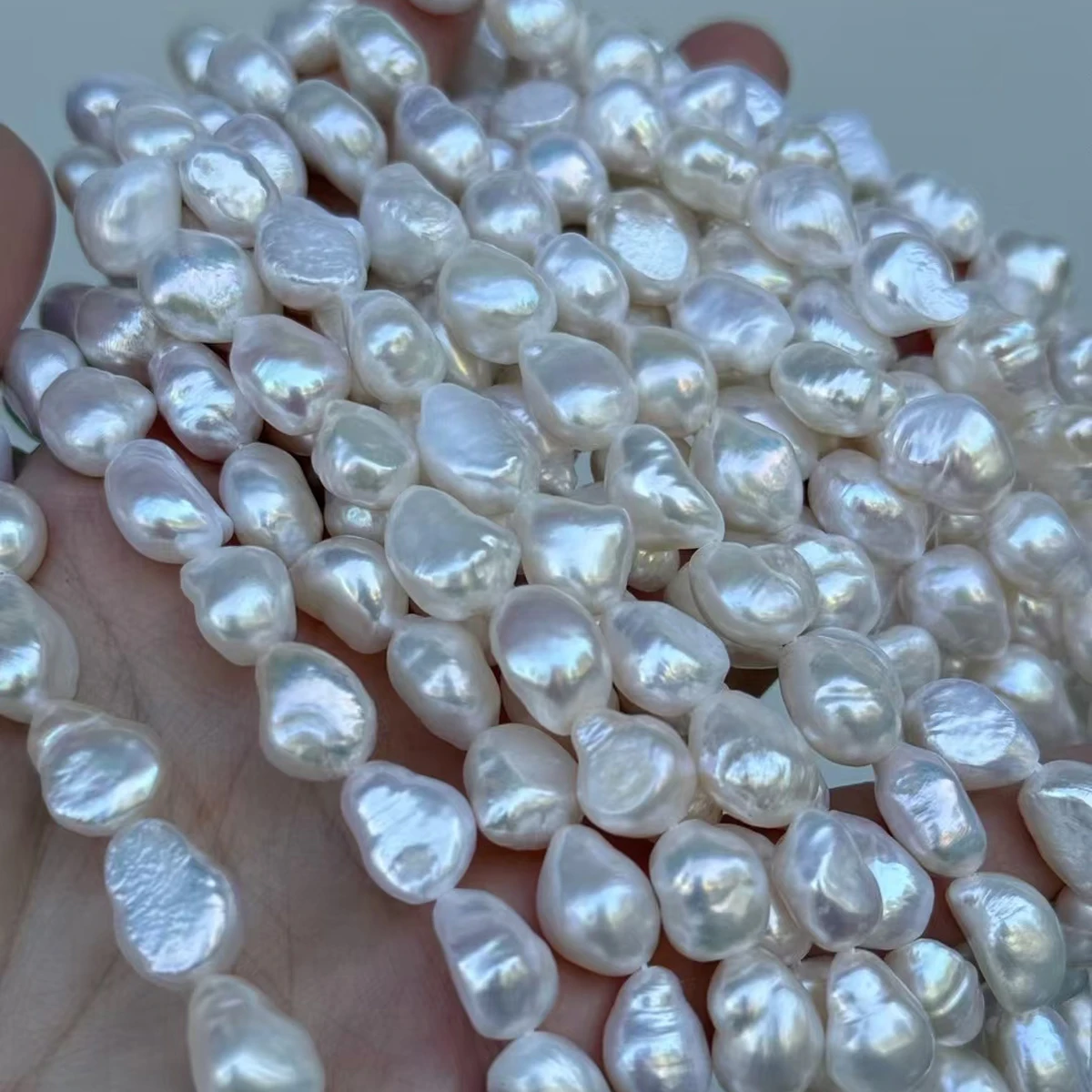 1string 10-11mm Natrual Freshwater Pearl Irregular Loose Beads Charms for DIY Women Men Necklace Jewelry Making Accessories