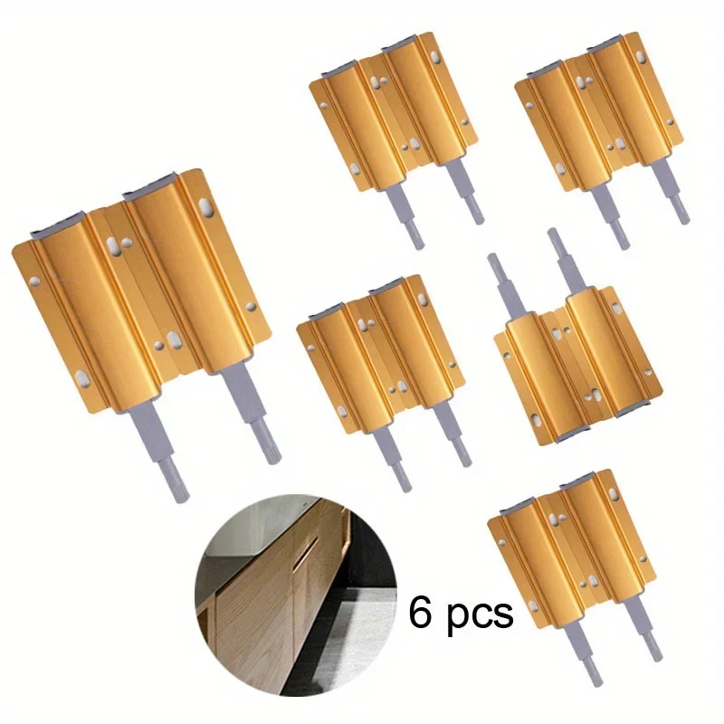 

6pcs Push to Open Door Latch Magnetic Push Latches Adhesive Heavy Duty Touch Magnetic Door Cabinet Drawer Wardrobe Kitchen Door