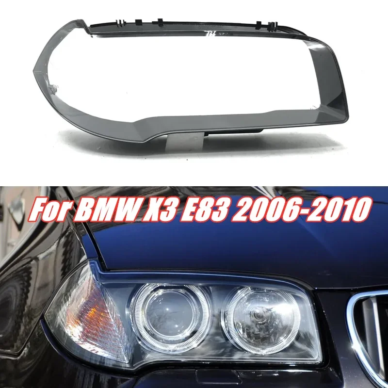For BMW X3 E83 2006-2010 Clear Headlamp Cover Transparent Lampshade Head Lamp Shell Left Right Car Headlight Lens Cover - view 3