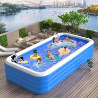 Piscina inflable para el hogar, piscina rectangular grande portátil para adultos