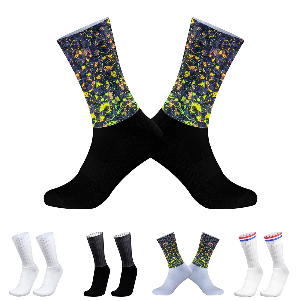 

Anti Slip Seamless Silicone Running Sport Road Bike Socks 2024 New Summer Cycling Socks