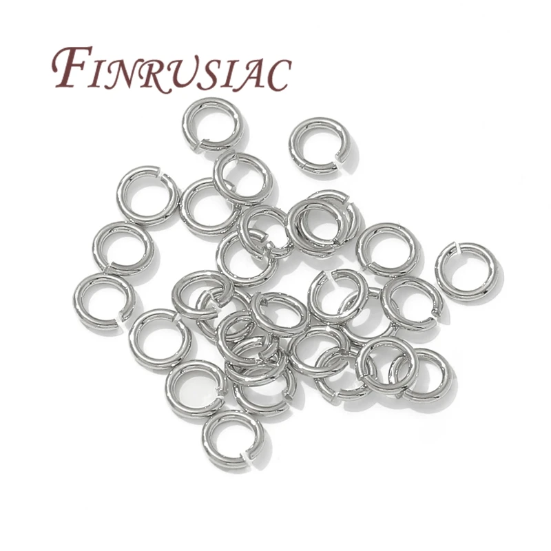 50–100 Stück 4–8 mm 18 Karat vergoldete offene Ringe für die Schmuckherstellung, Spaltringe, Verbindungsring, DIY-Armbänder, Zubehör, Biegering – Detail 16