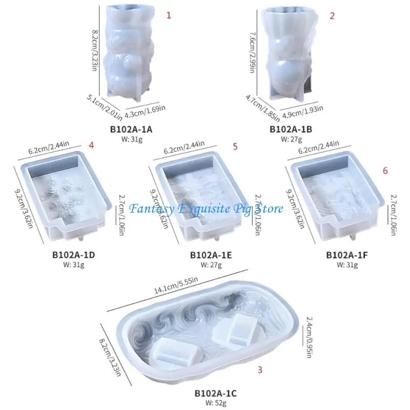 قالب سيليكون مرن الفنية مصممة شموع لوازم المنزل مرنة الشمعة قالب شمعة مناسبة لصياغة الشموع