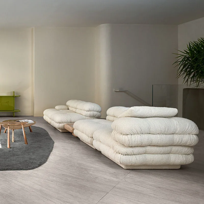 Modern minimalist luxury modular sofa, creative art villa hotel lamb living room sofa