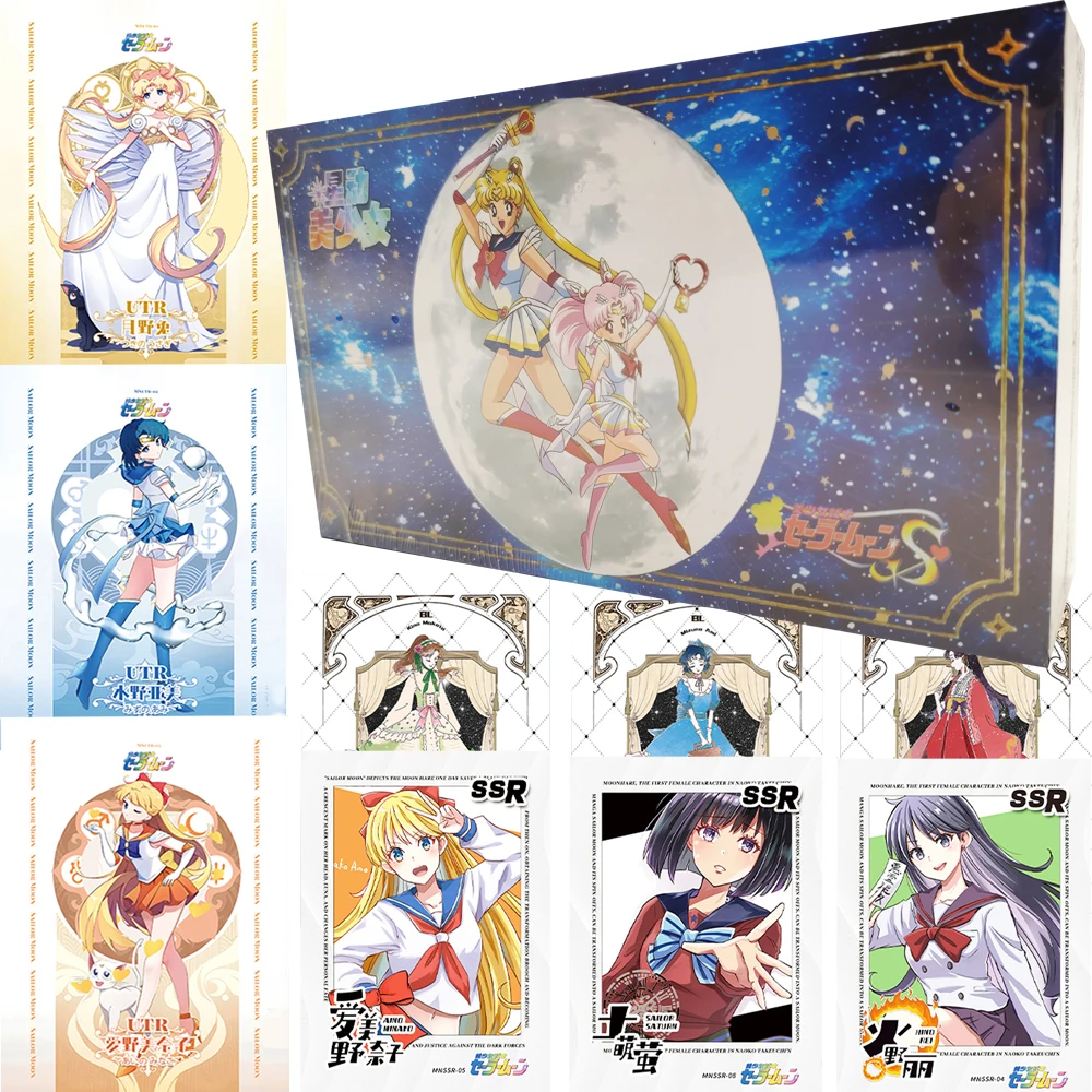 

Sailor Moon Collection Cards Rare Limited Elegant Girl Theme SSP Special-shaped Creative Design Anime Cards Kids Birthday Gifts