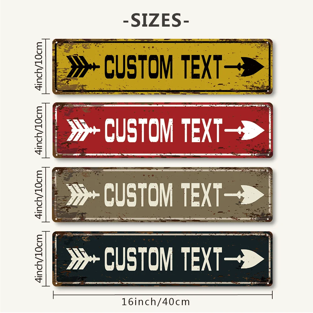 1 Custom Metal Sign Matte Texture Treatment DIY Creative Custom Metal Plaque Ideal Personalized Room Gift