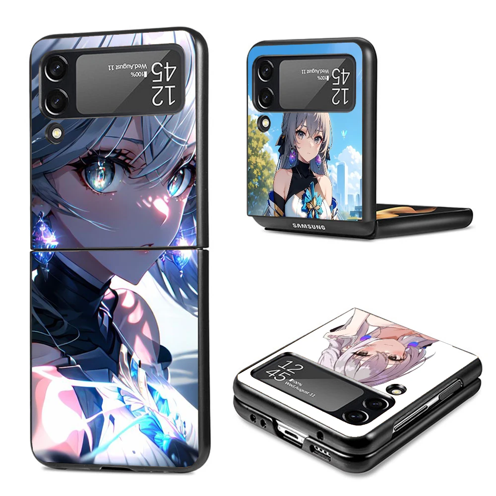 Honkai Star Rail Bronya Rand Phone Case For Samsung Galaxy Z Flip6 5G Flip5 Flip4 Flip3 ZFlip 6 3 4 5 Hard PC shockproof Back Co