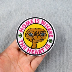 Cute Alien an Embroidery Patch HOME IS WHERE Iron On Patches For Clothing Thermoadhesive Patches On Clothes DIY Sew Badges