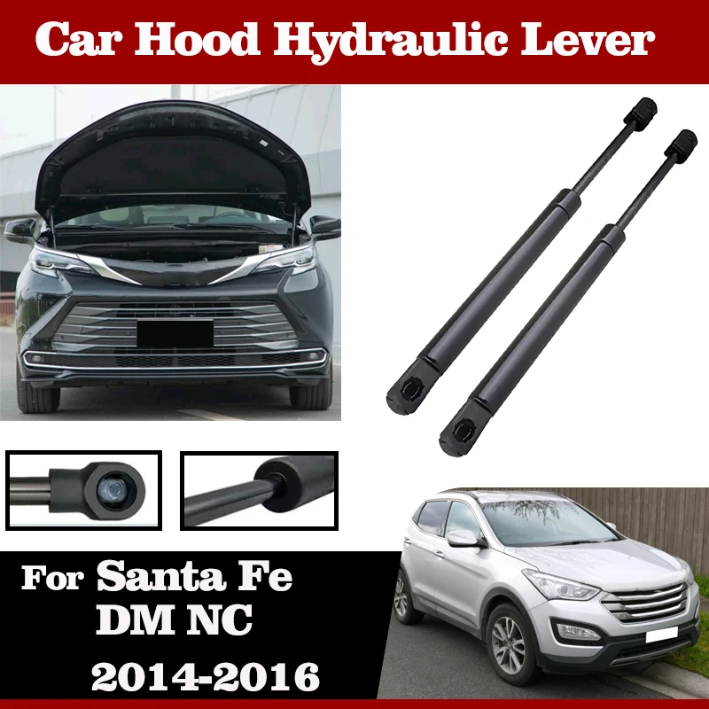 Car Hydraulic Rod For Hyundai Santa Fe DM NC 2013 Accessories 2014-2016 Support Lever Cars Struts Shock Absorber Telescopic Pole