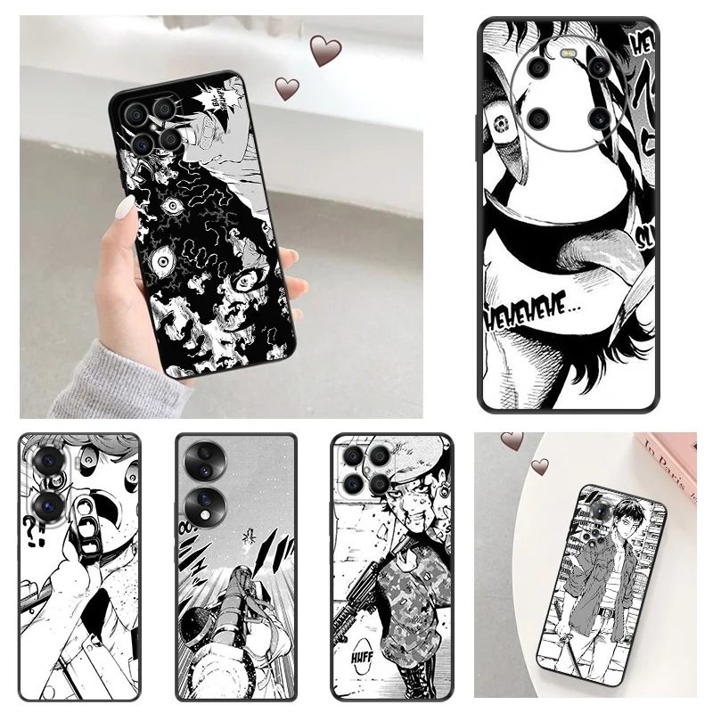 Soft Anti-Drop Phone Case For Honor X7b X6 70 90 X8 b X9A X9B Magic5 Pro High-Rise Invasion Manga Pixel 8A 7A 6A 6 7 8 Cover