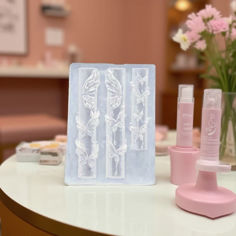 

3D силиконовая форма для ногтей, цветок, бант, бабочка, шаблоны для ногтей, прозрачная форма, сделай сам, декор для дизайна ногтей, пластины для штамповки, маникюрные инструменты