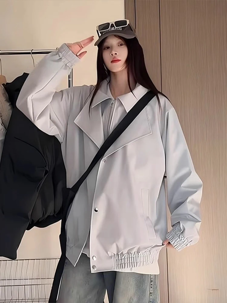 

Мужское пальто из двух предметов в американском стиле ретро, весенне-осеннее мягкое бейсбольное пальто желтого тихо-дринга, рабочая одежда, дизайнерское пальто для пар