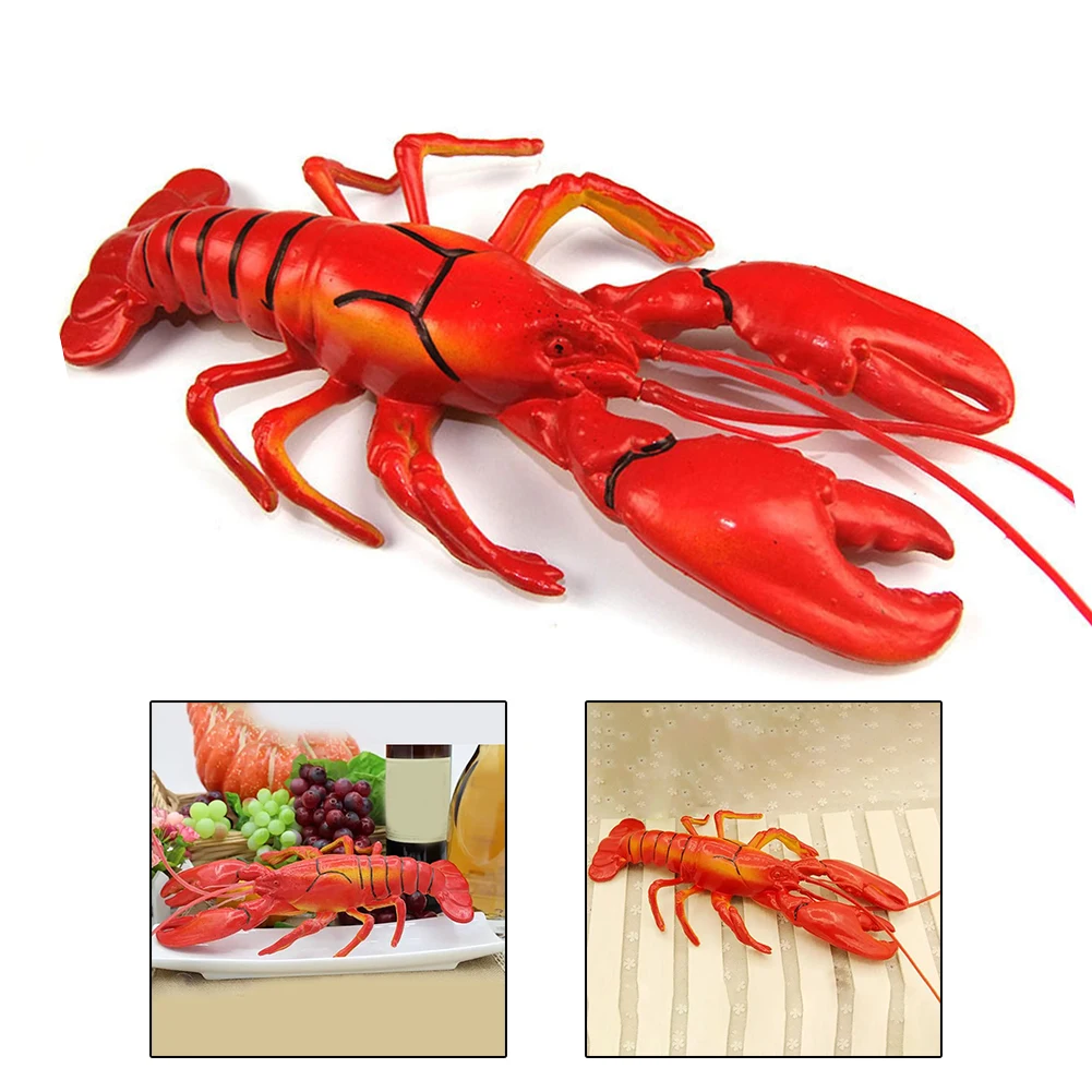 1pc Simulation Big Lobster Crab False River Shrimp, Sea Cucumber Foods Lobster Hotel Restaurant Decoration Simulation Foods Prop