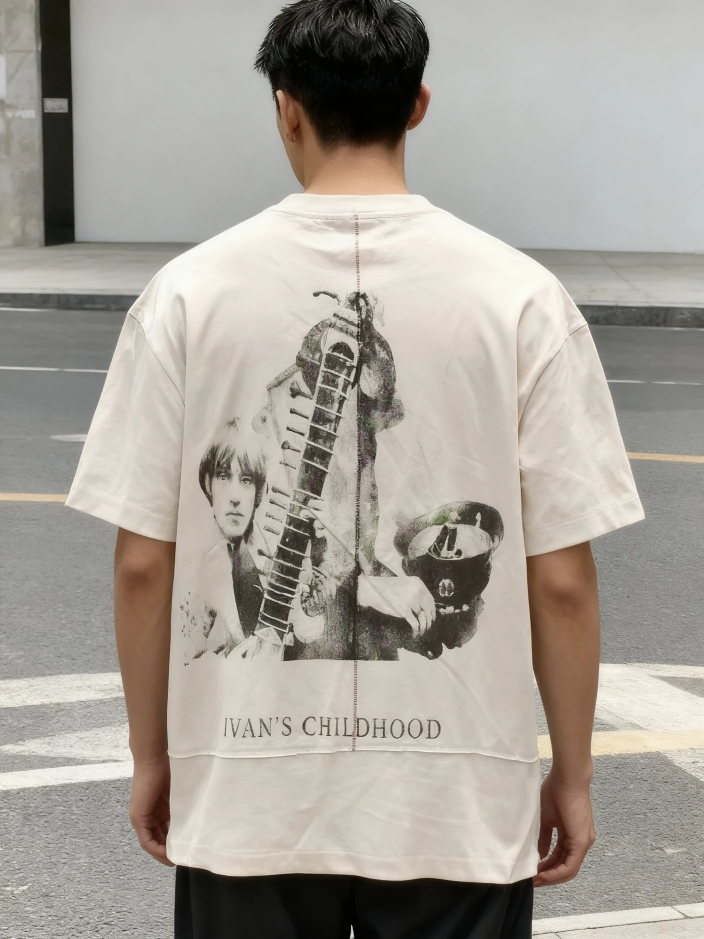 

Мужская винтажная футболка ERD Depred Rich Second Generation, свободного кроя, из хлопка, дышащая, впитывающая пот, с коротким рукавом.