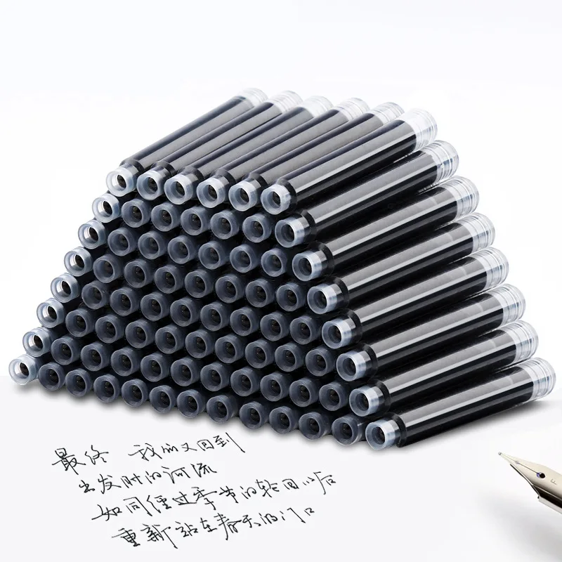 100Pcs 2.6/3.4mm Replaceable Metal Pen Refills Special Office Business Ballpoint Pen Refill Rods for Writing Office Stationery