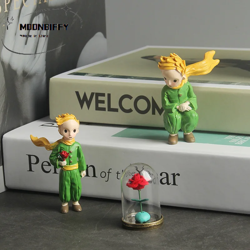 Home Decoration My Little Prince Mini Desk Craft Modern Style Miniature Resin Figurines Ornament for Living Room Accessories